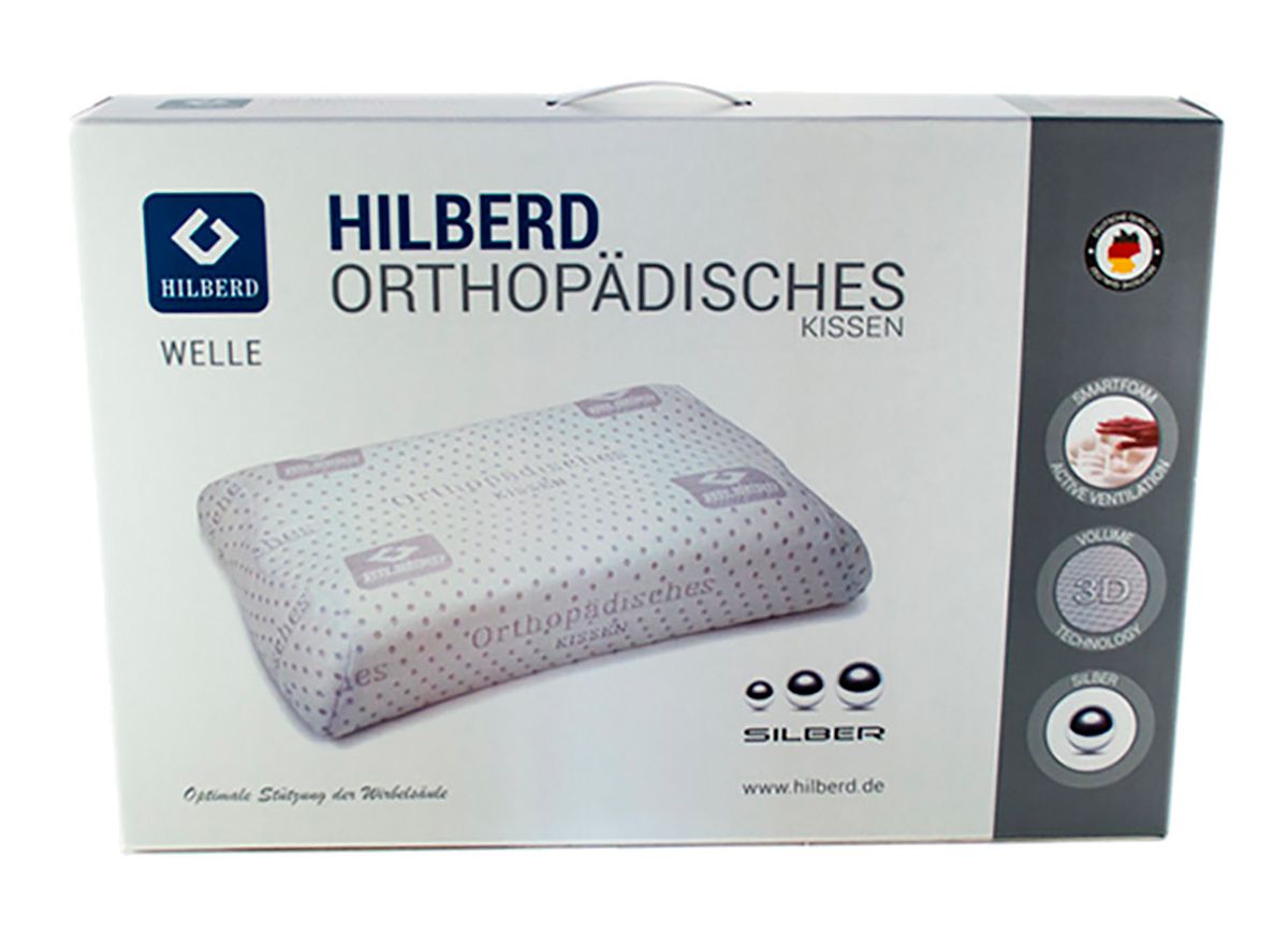 Ортопедическая подушка Welle Hilberd для сна на спине, 55*40см валики 10,5/8см, Размер: S купить в OrtoMir24